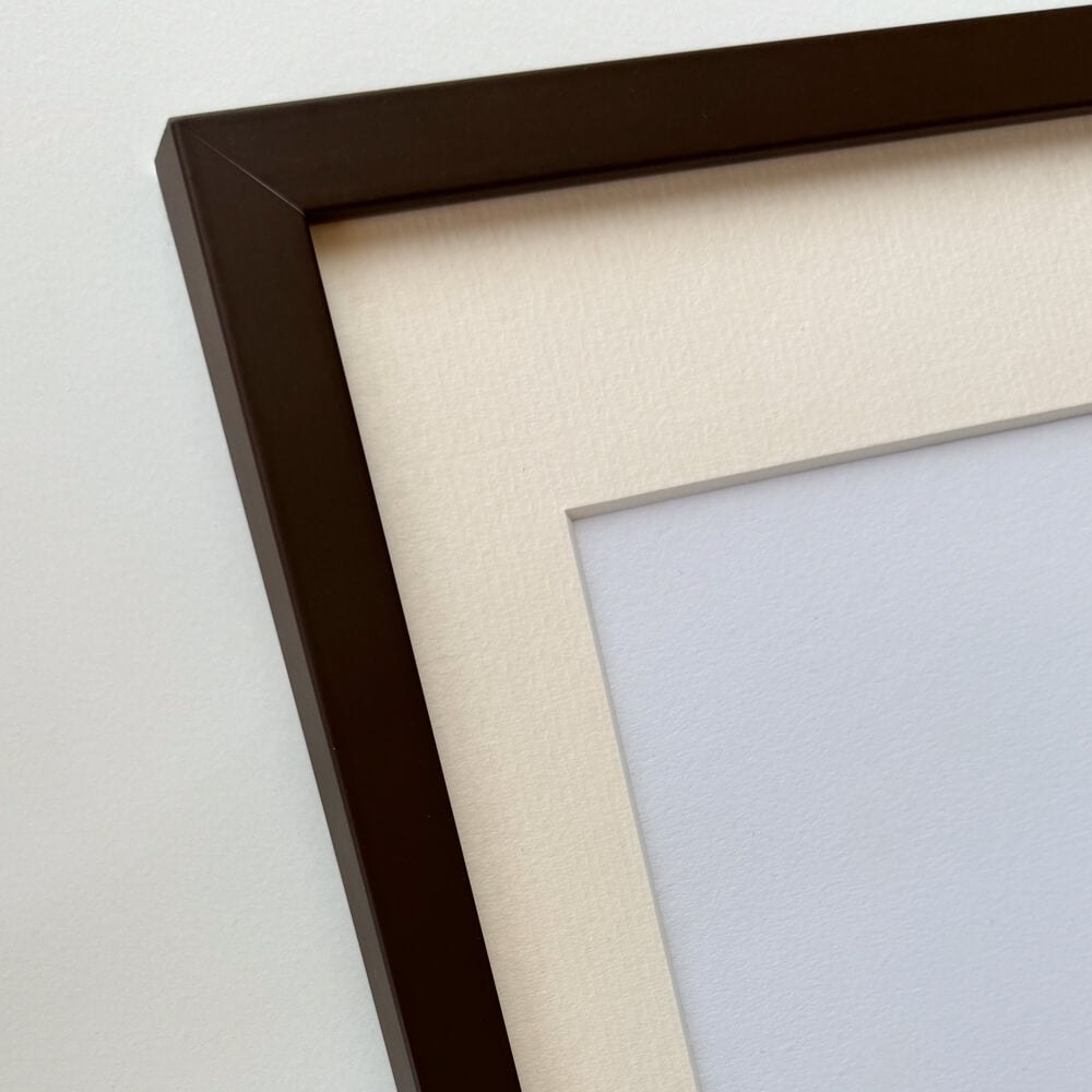 Brauner matter Holzrahmen - Schmal (15 mm) - 40x50 cm