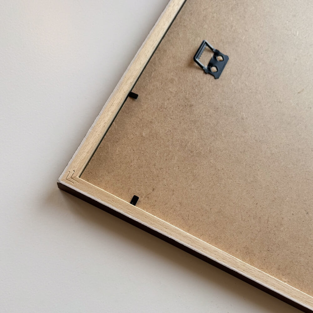 Brauner matter Holzrahmen - Schmal (15 mm) - 40×40 cm