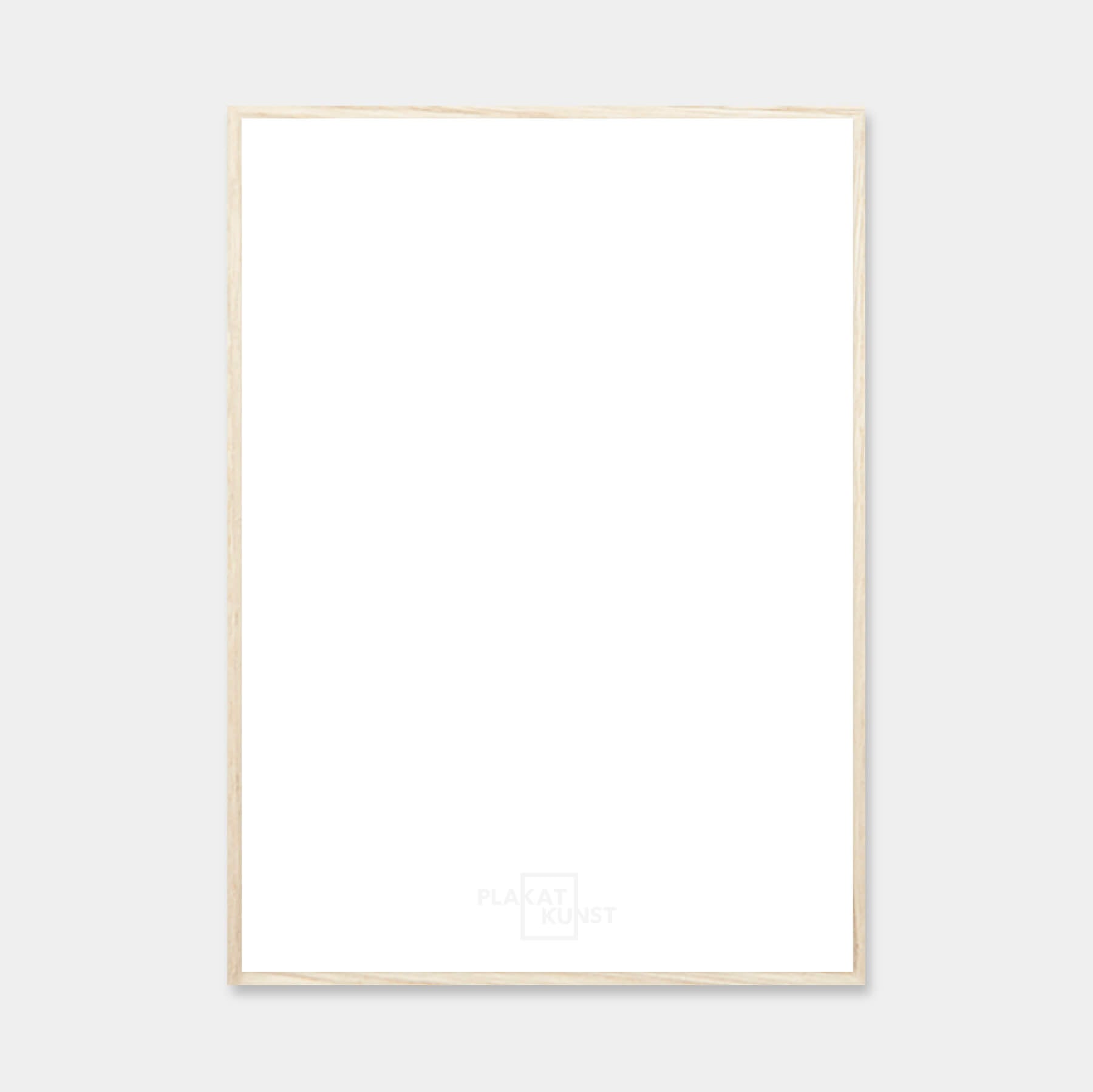 Lys eg træramme - Smal (15 mm) - Specialmål-PlakatKunst