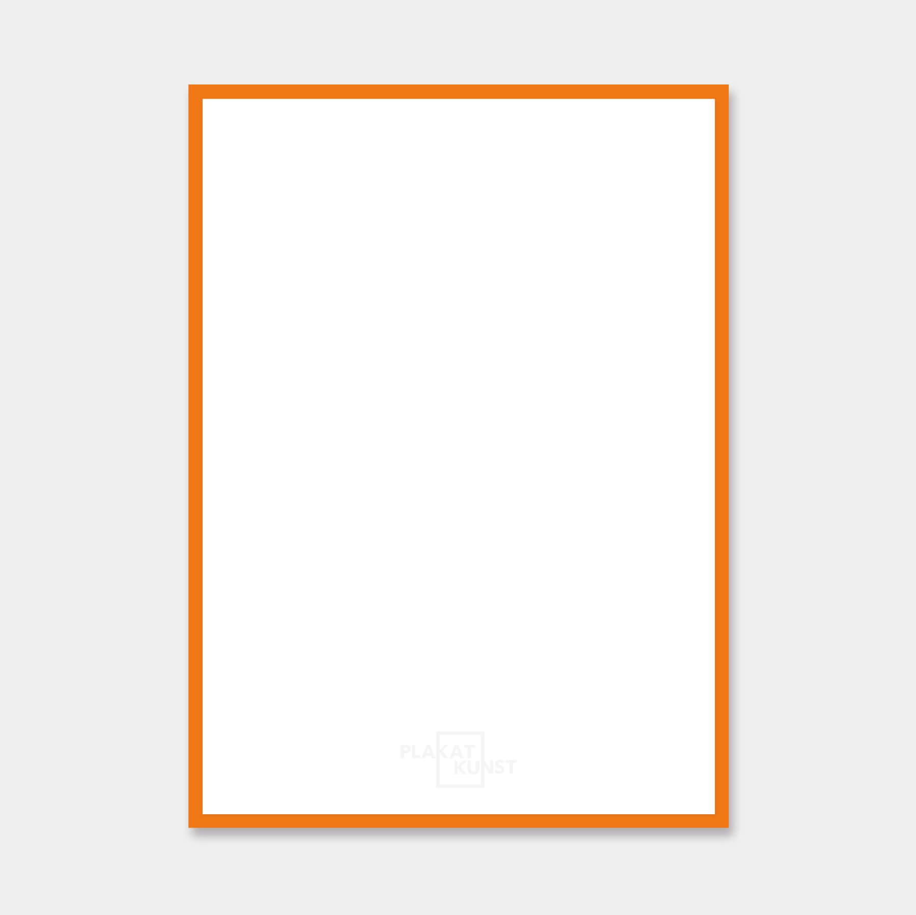 Orange glänzender Holzrahmen nach Maß - Schmal (13 mm)