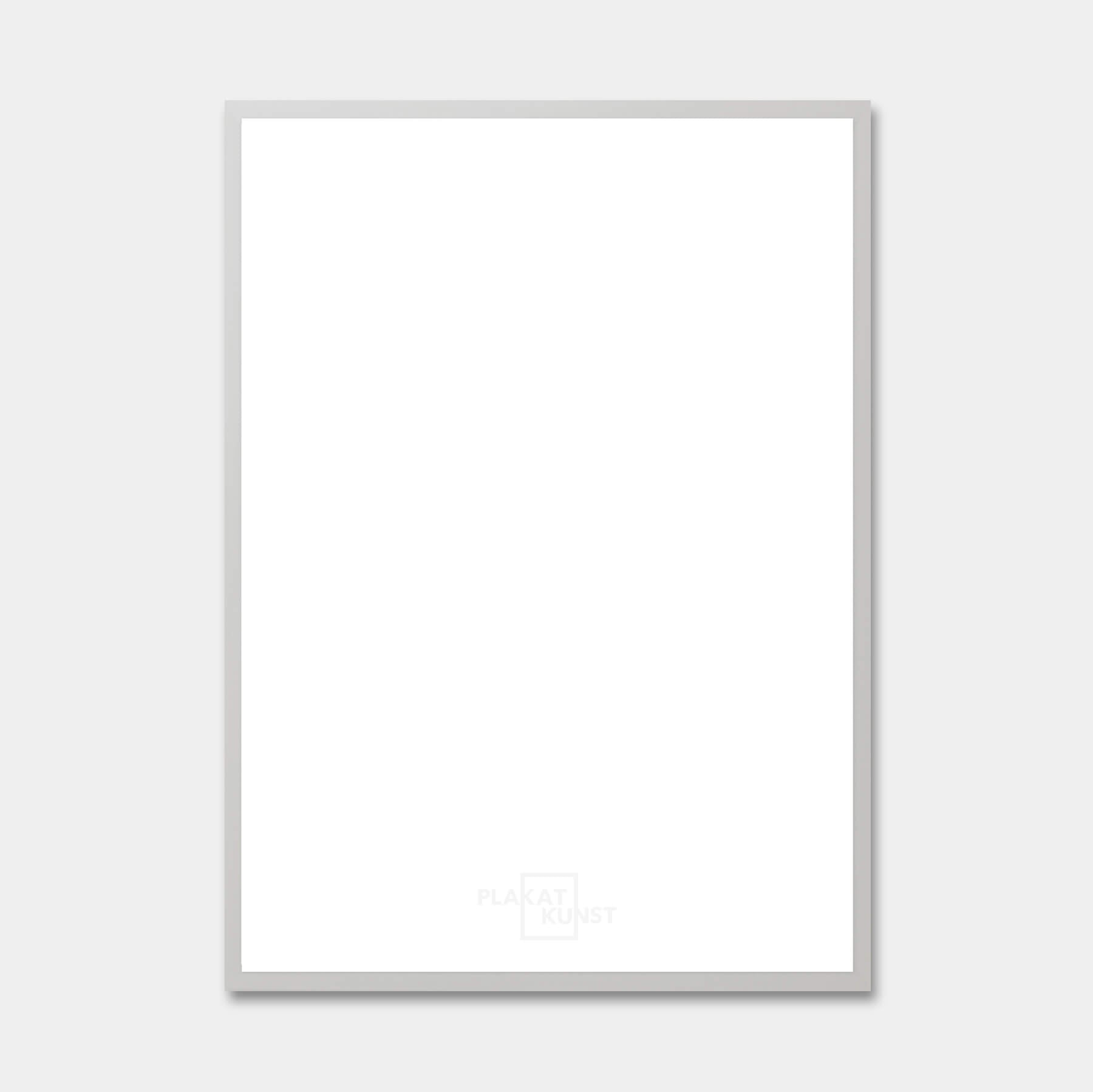 Silber Holzrahmen nach Maß - Schmal (15 mm)