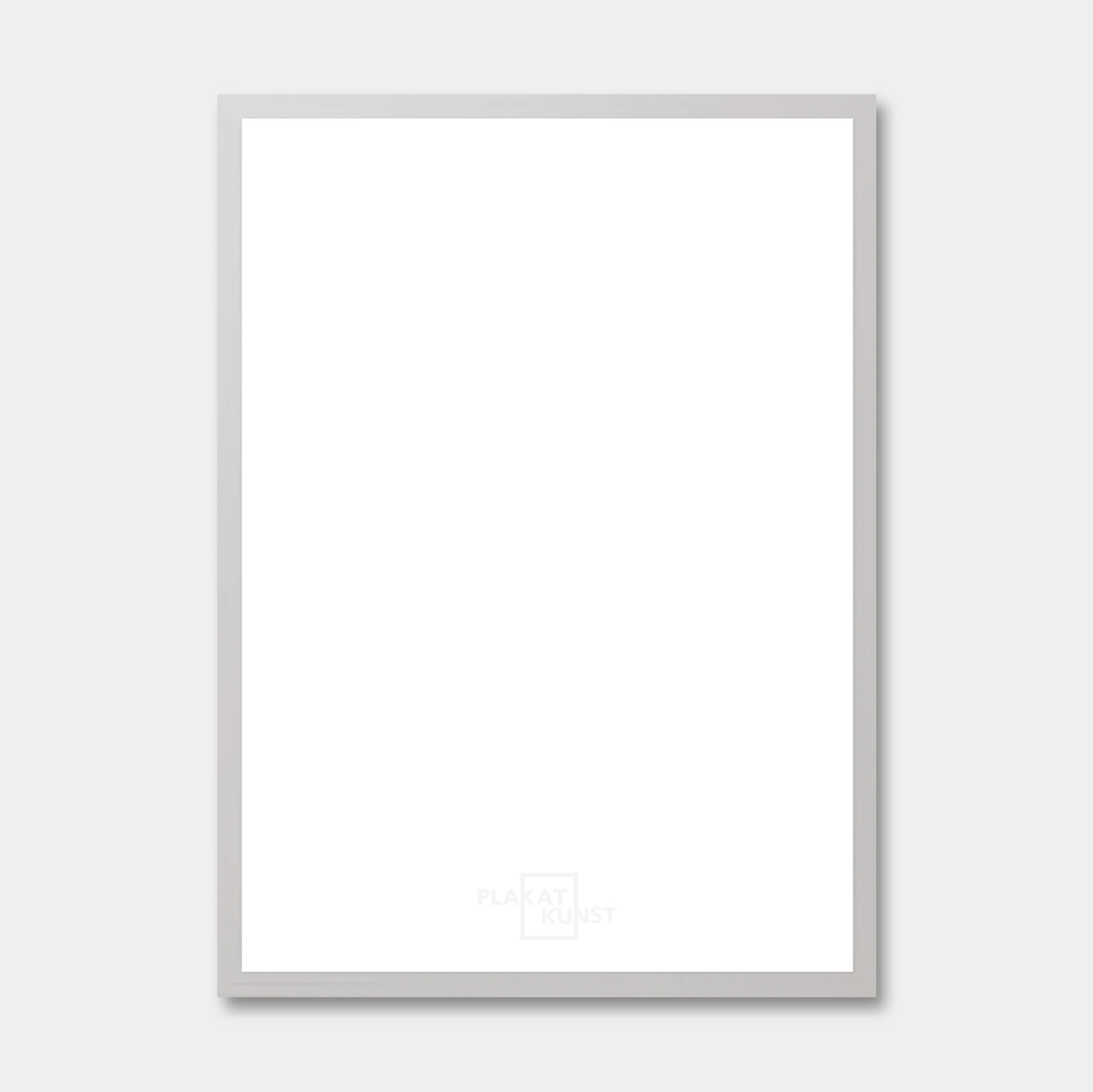 Silberfarbener Holzrahmen nach Maß - Breit (20 mm)