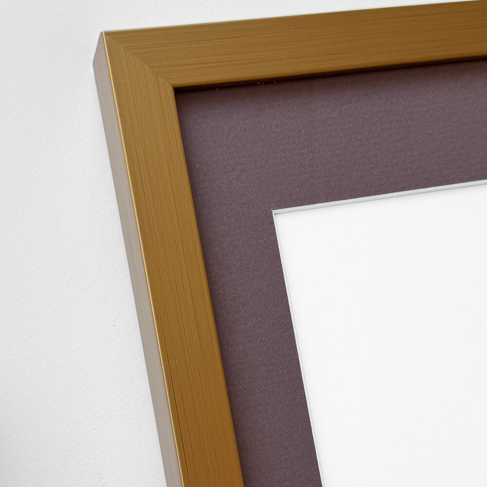 Dunkelgoldener Holzrahmen - Breit (20 mm) - A1 (59,4 x 84,1 cm)