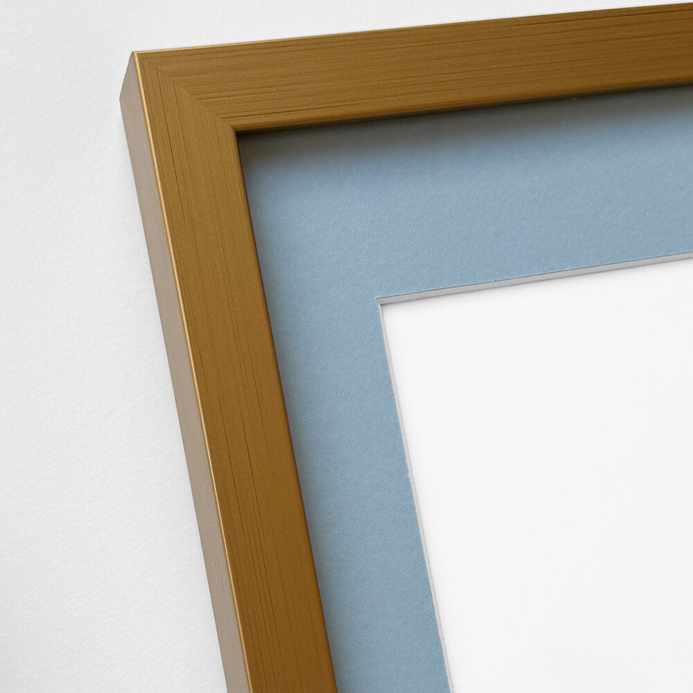 Dunkelgoldener Holzrahmen - Breit (20 mm) - A1 (59,4 x 84,1 cm)