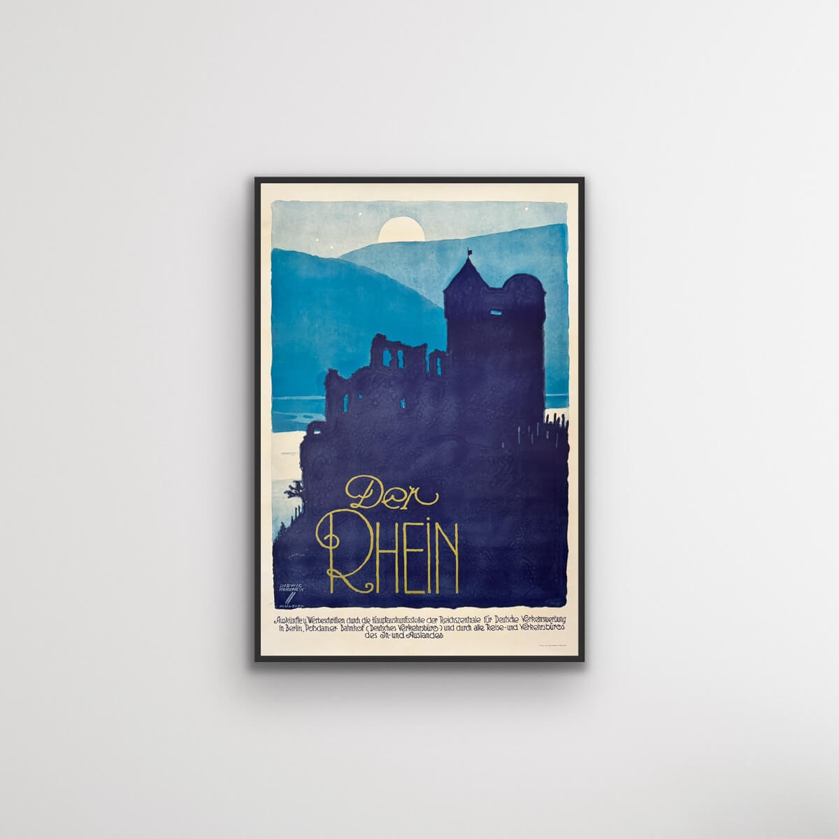 Der Rhein | Original deutsches Vintage Poster | PlakatKunst