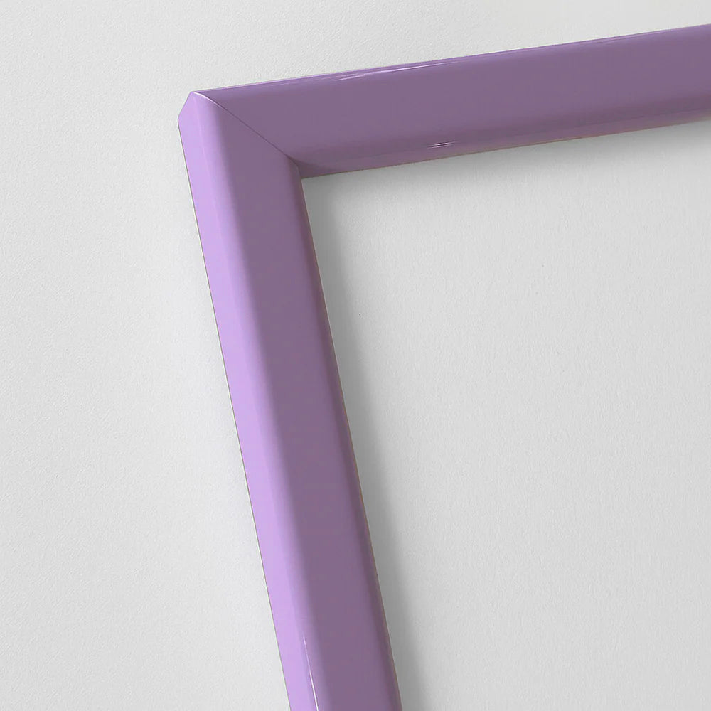 Lyserød blank træramme - Smal (13 mm) - 50x70 cm-PlakatKunst