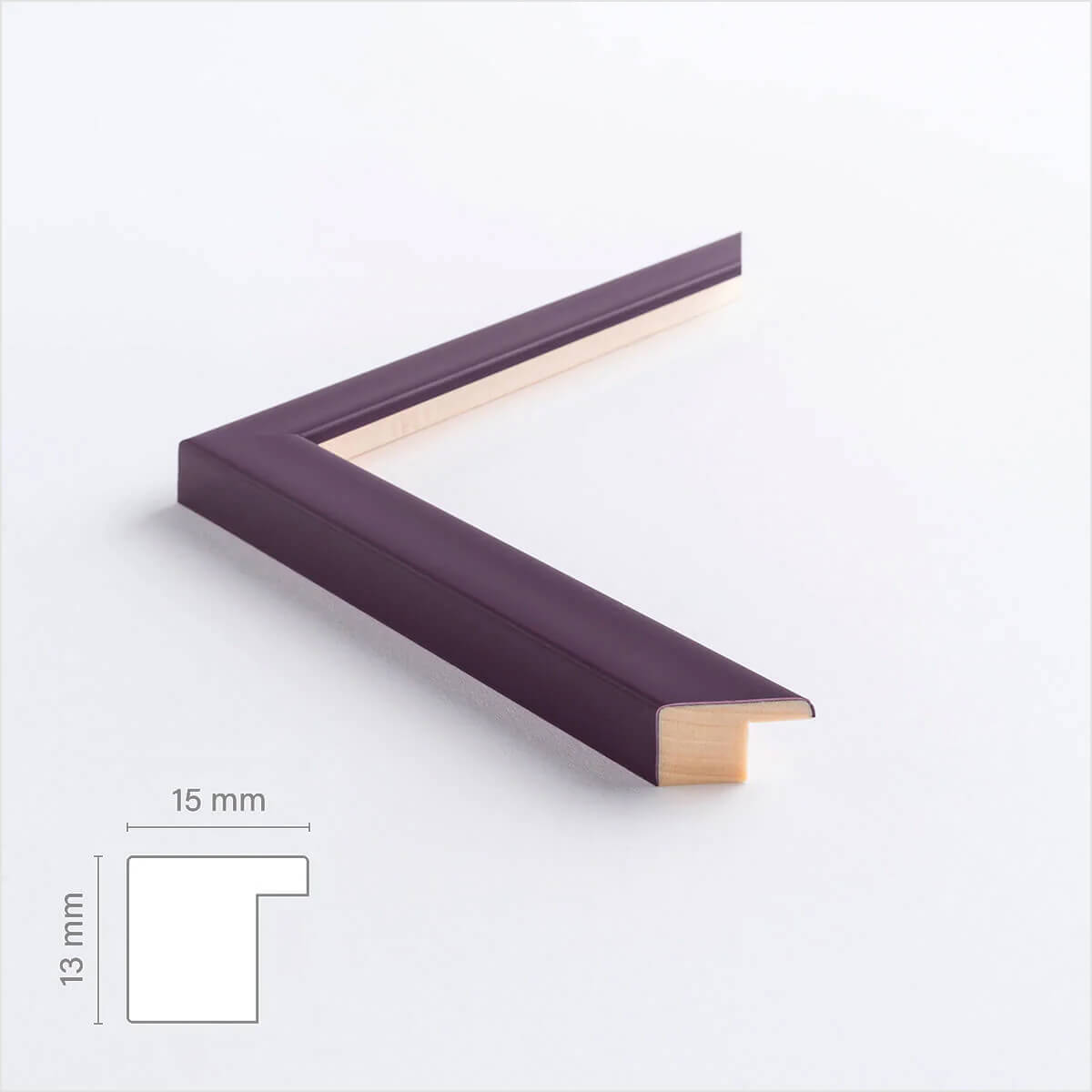 Lila matter Holzrahmen - Schmal (15 mm) - 60x80 cm