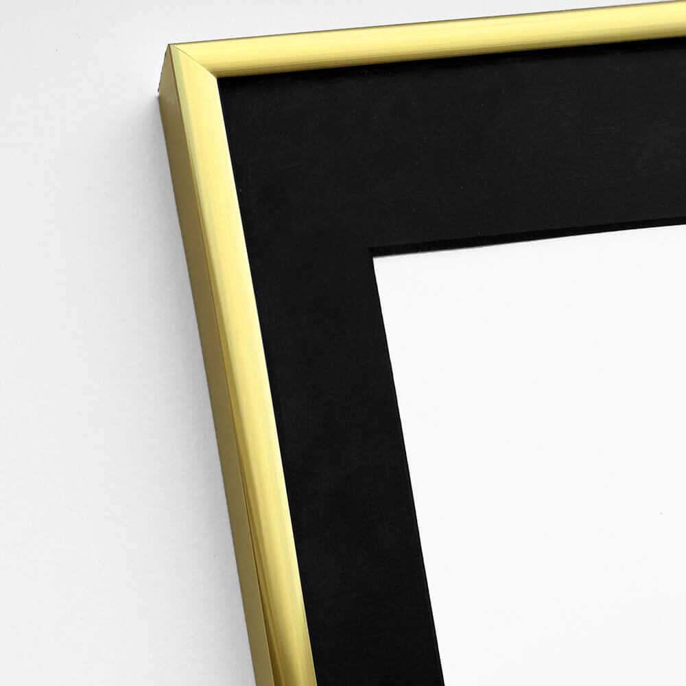 Goldfarbener Premium-Aluminiumrahmen – Schmal (6 mm)