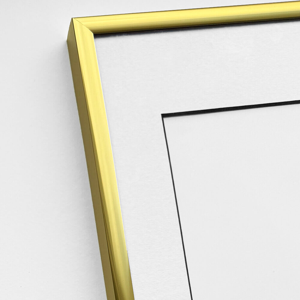 Goldfarbener Premium-Aluminiumrahmen – Schmal (6 mm)