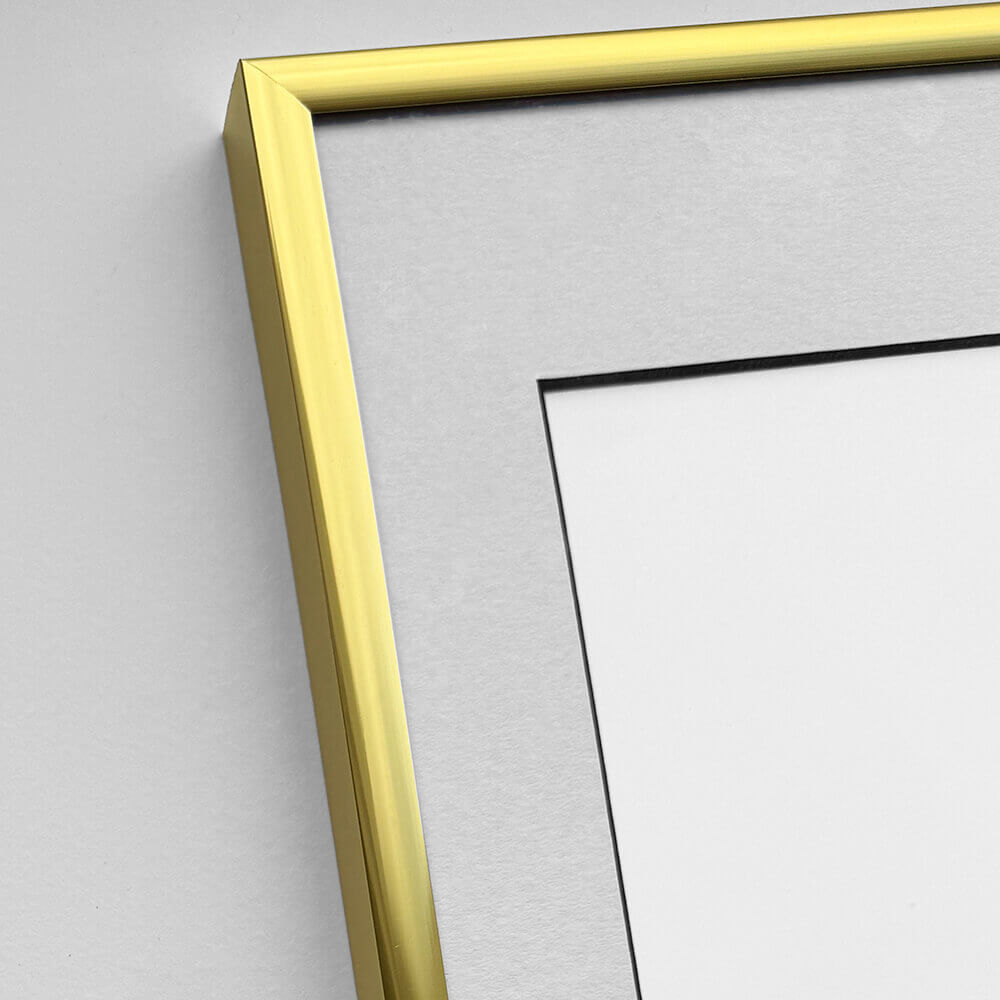 Aluminiumrahmen Gold - Schmal (9 mm) - 60×80 cm