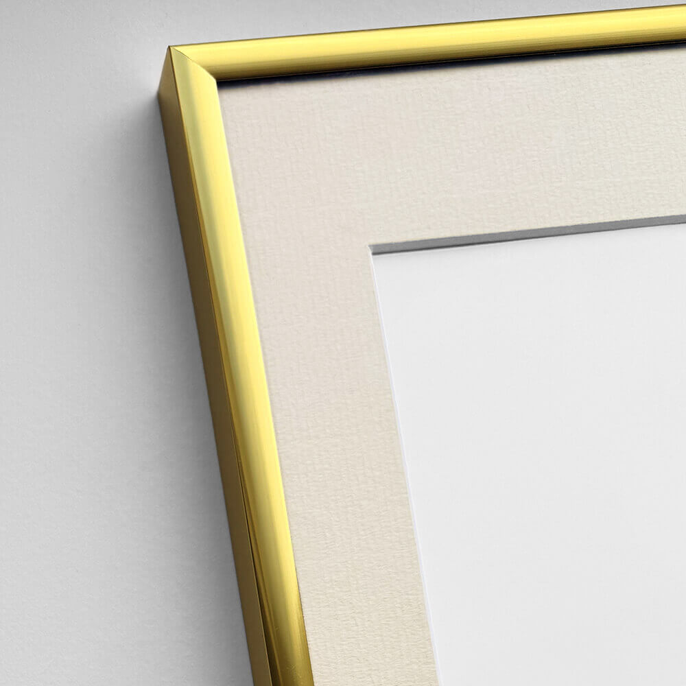 Aluminiumrahmen Gold - Schmal (9 mm) - 60×80 cm