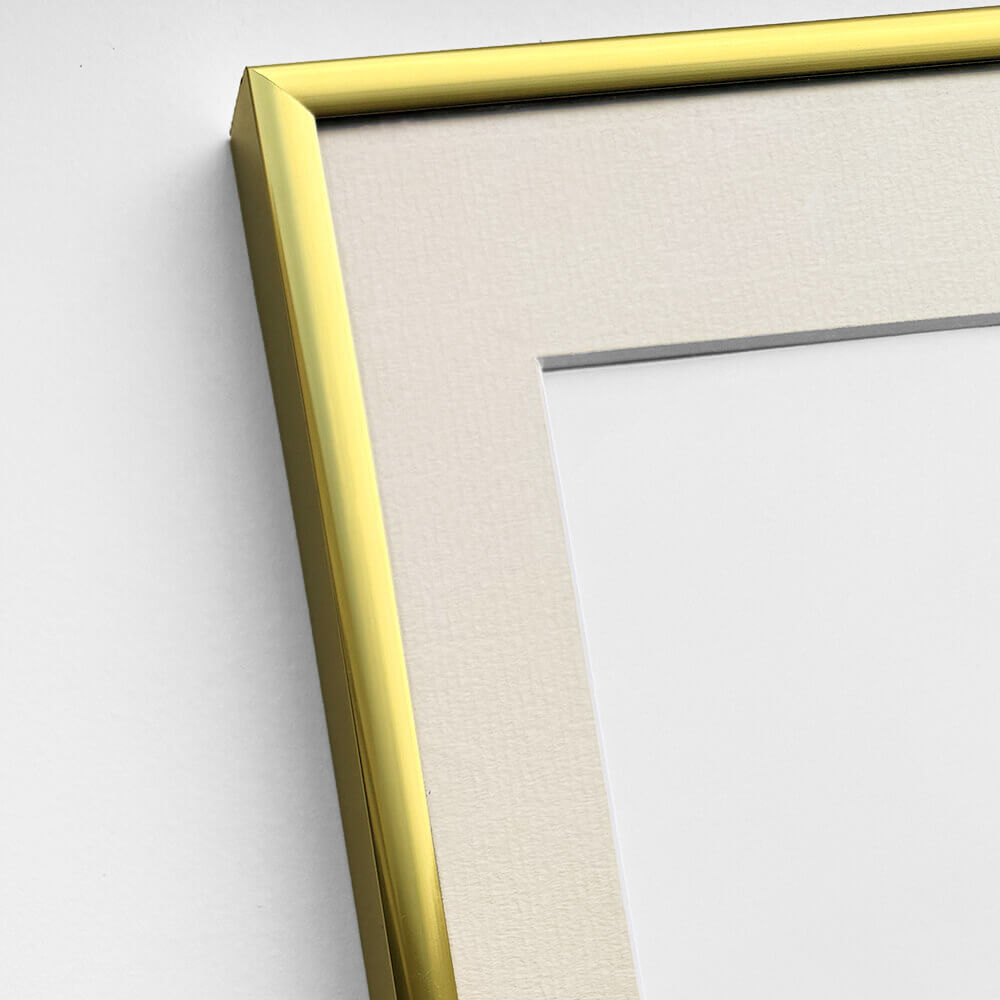 Aluminiumrahmen Gold - Schmal (9 mm) - 70×70 cm