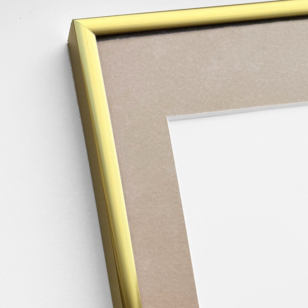 Aluminiumrahmen Gold - Schmal (9 mm) - 70×70 cm