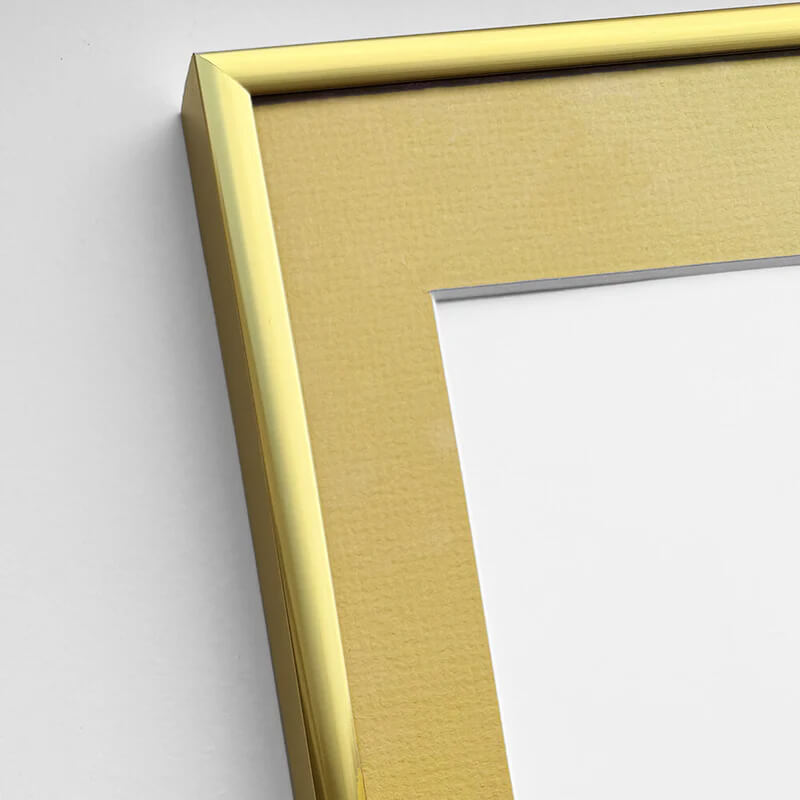 Aluminiumrahmen Gold - Schmal (9 mm) - 60×80 cm