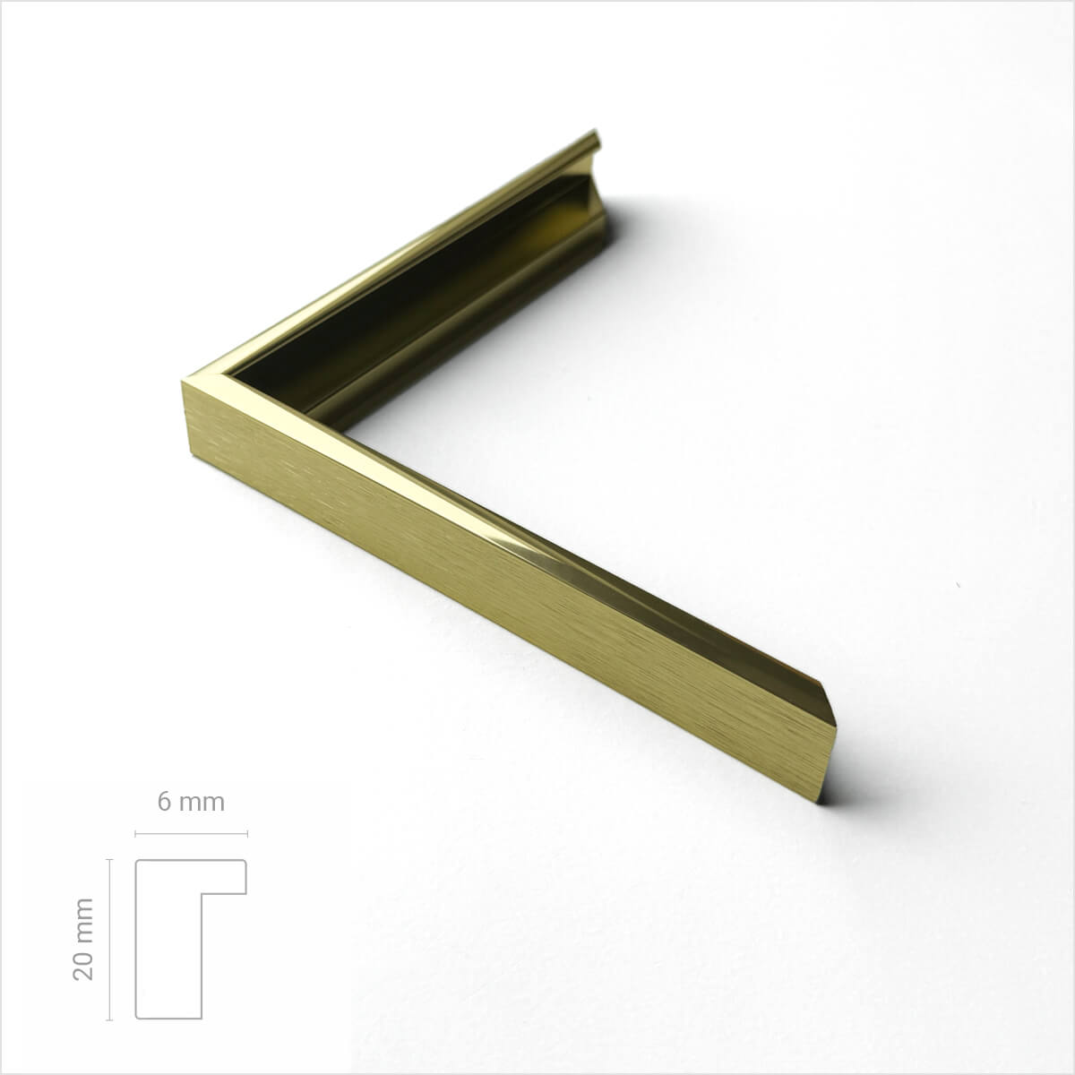 Goldfarbener Premium-Aluminiumrahmen – Schmal (6 mm)