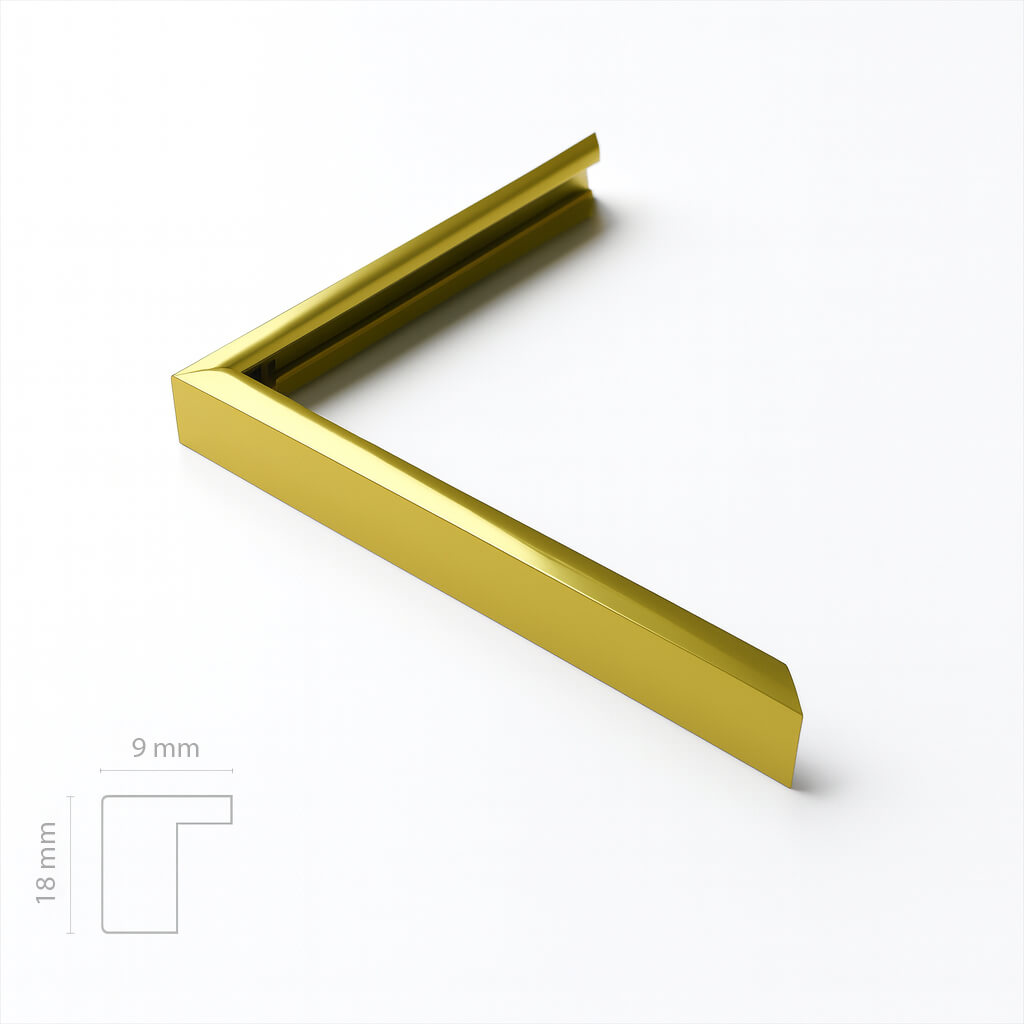 Schwarzer Aluminiumrahmen - Schmal (9 mm)