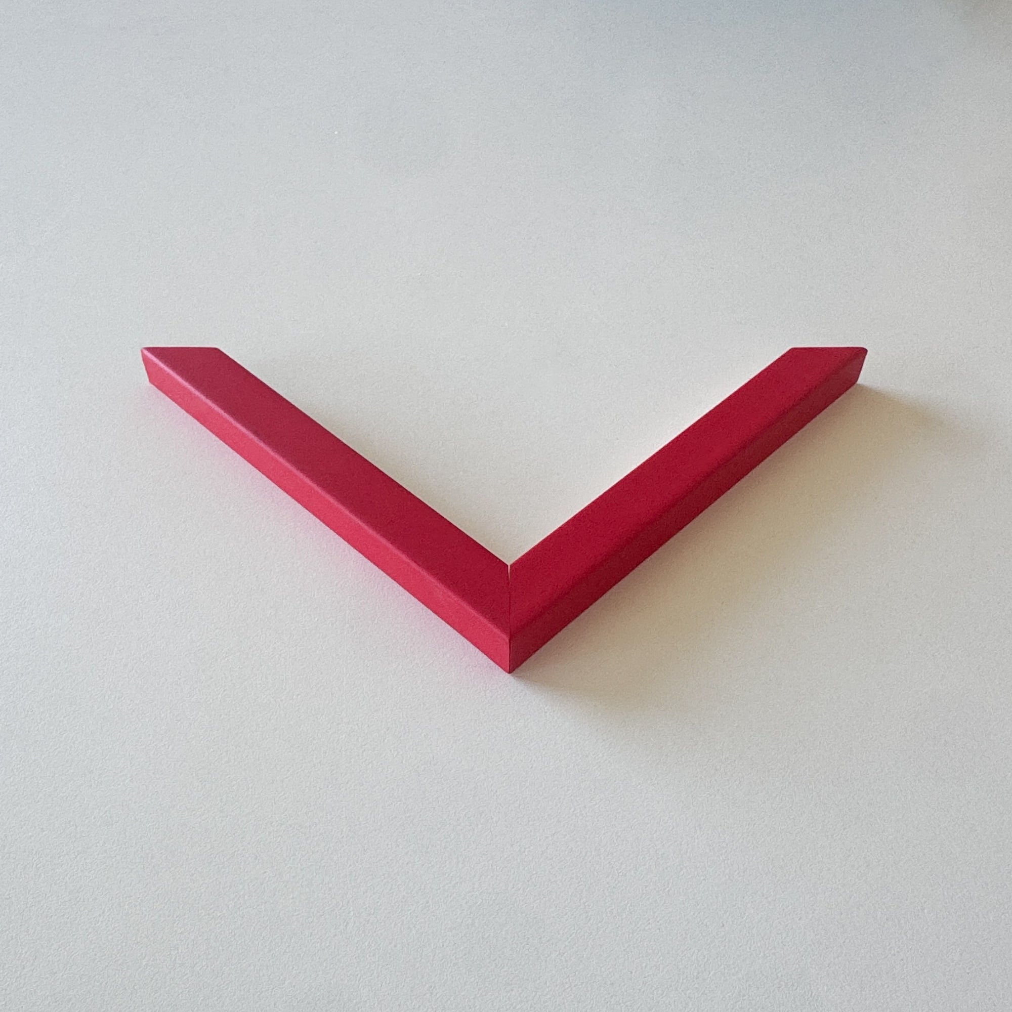 Eckmuster: Roter matter Holzrahmen - Schmal (15x13 mm)