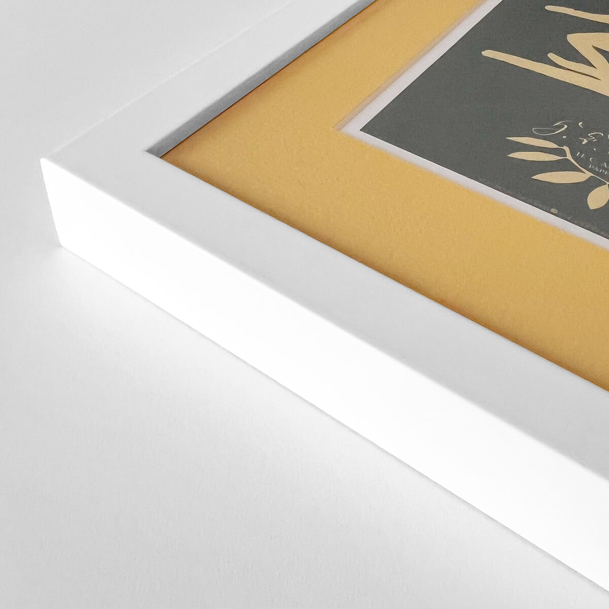 Weißer Holzrahmen - Breit (20 mm) - 70×70 cm