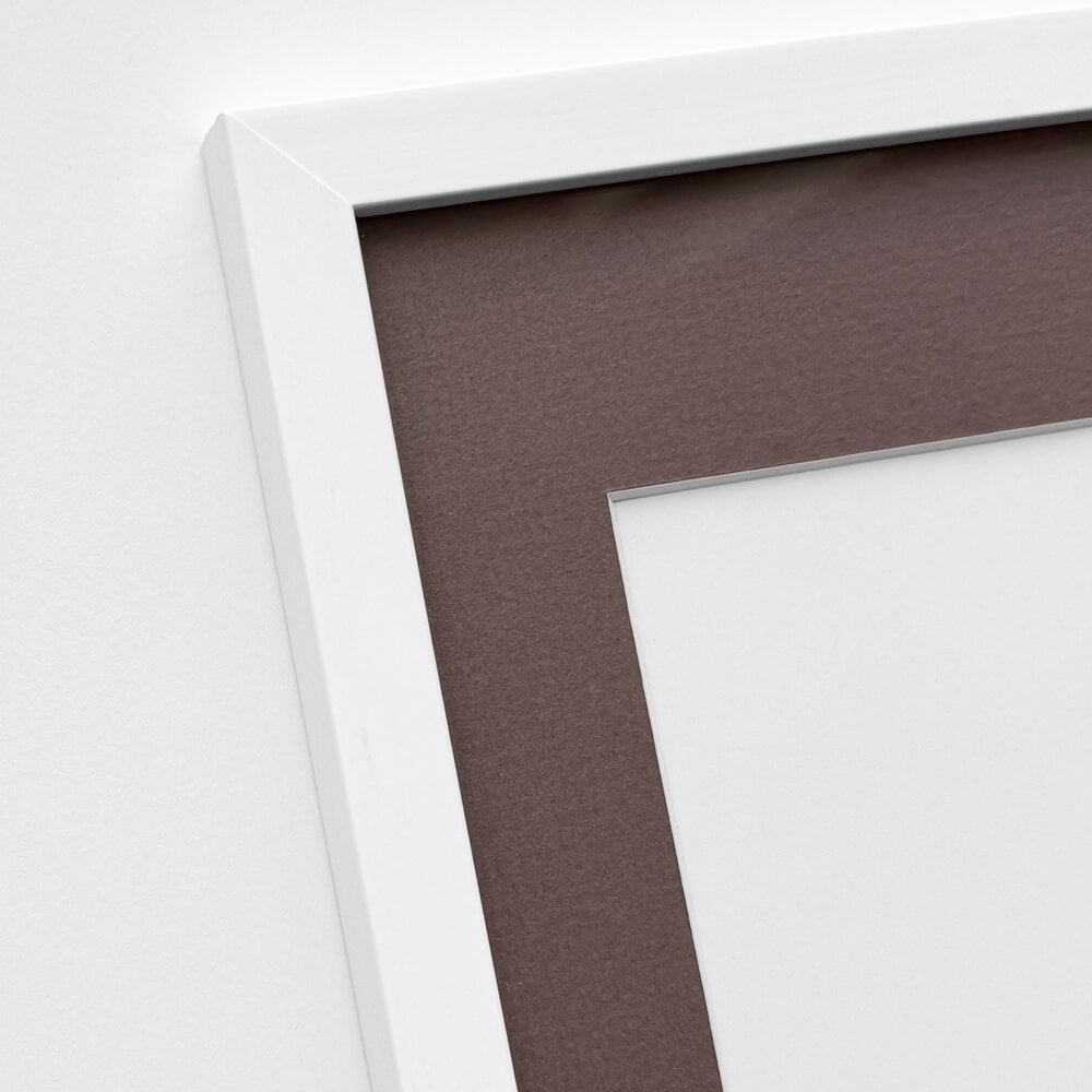 Weißer Holzrahmen - Breit (20 mm) - 60×80 cm