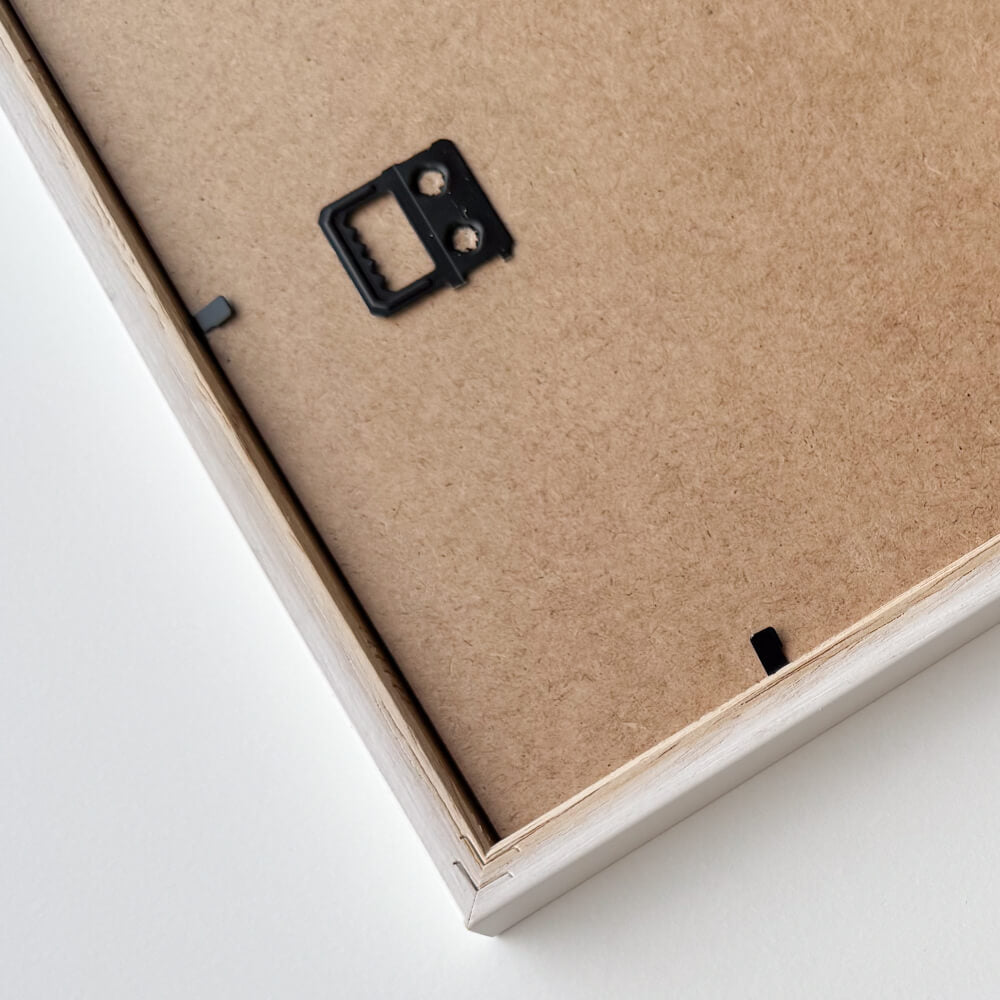 Hvid træramme – Smal (15 mm) – A2 (42x59,4 cm)-PlakatKunst