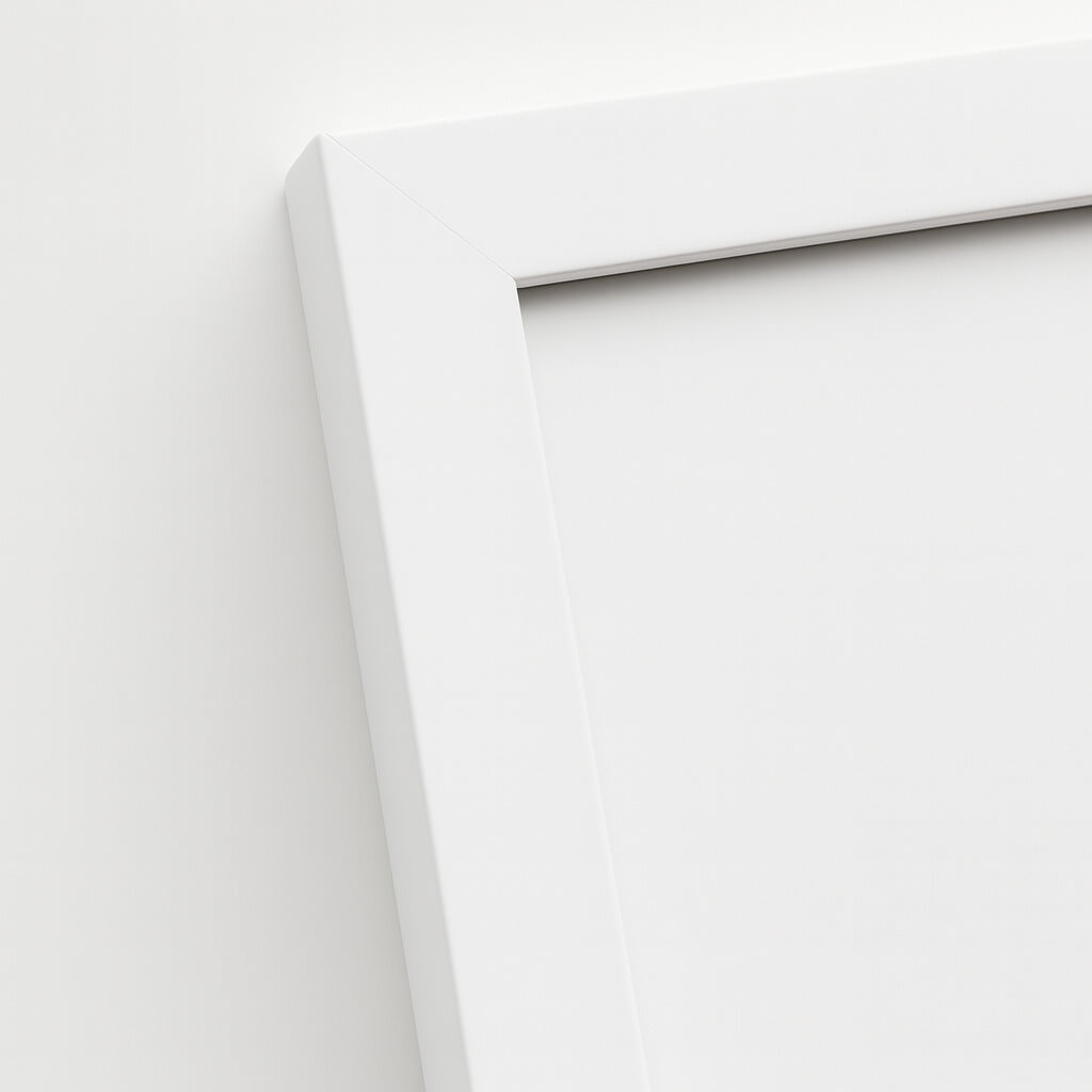Weißer Holzrahmen nach Maß - Breit (20 mm)