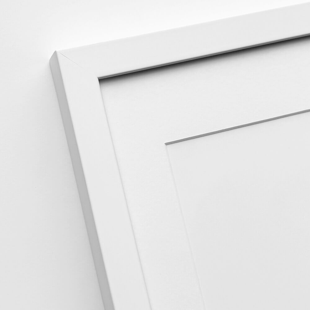 Hvid træramme – Bred (20 mm) – 50x60 cm-PlakatKunst