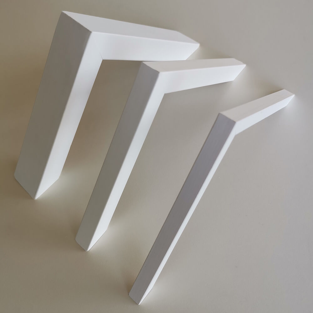 Weißer Holzrahmen - Schmal (10 mm) - 30×30 cm