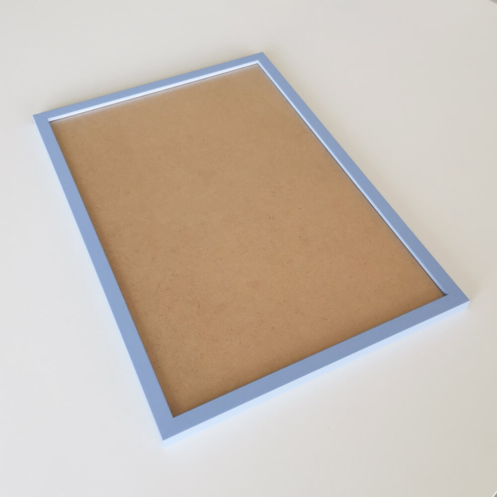 Hellblauer matter Holzrahmen - Schmal (15 mm) - 30×40 cm