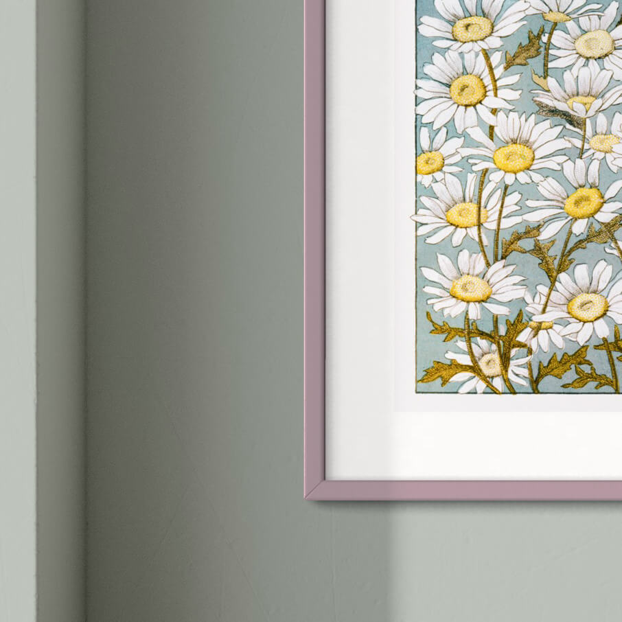 Rosa matter Holzrahmen - Schmal (15 mm) - 30×30 cm