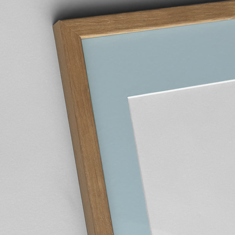 Holzrahmen aus dunkler Eiche - schmal (12 mm) - A5 (15 x 21 cm)