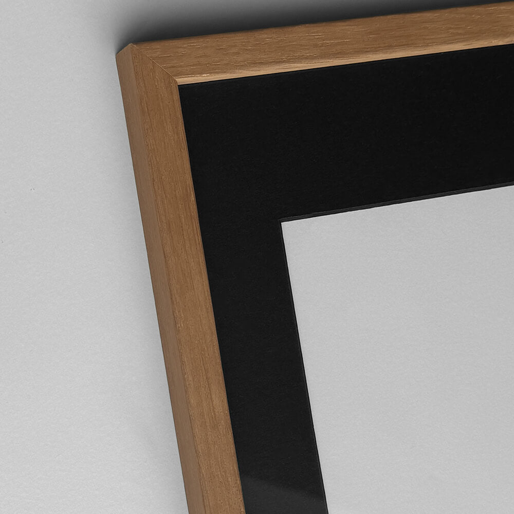 Holzrahmen aus dunkler Eiche - schmal (12 mm) - A5 (15 x 21 cm)