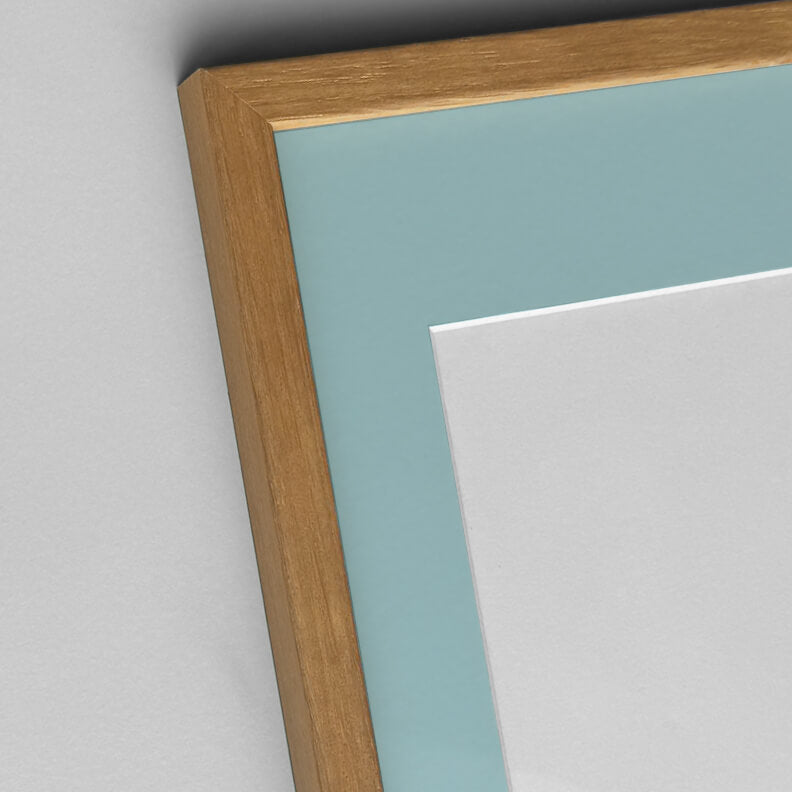 Holzrahmen aus dunkler Eiche - schmal (12 mm) - 60 x 60 cm