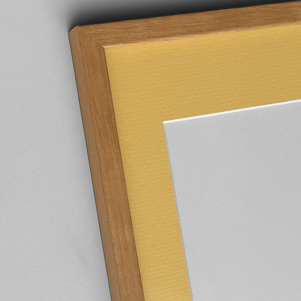 Holzrahmen aus dunkler Eiche - schmal (12 mm) - A5 (15 x 21 cm)