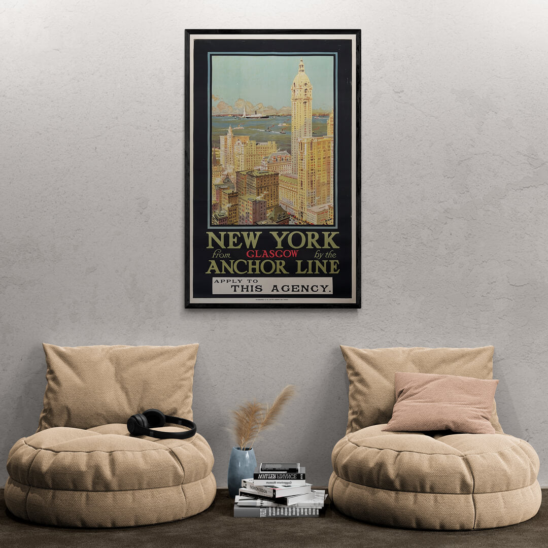 New York von Glasgow mit Anchor Line