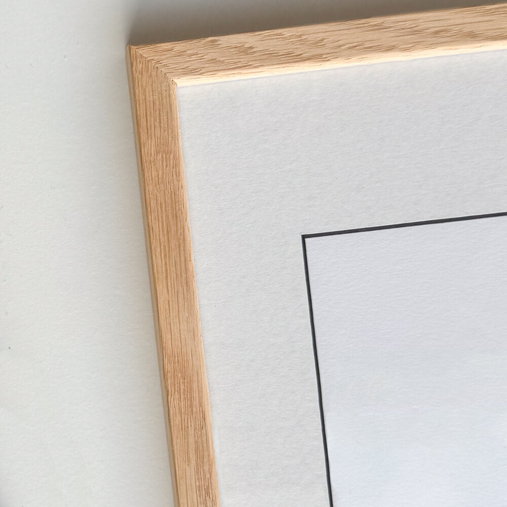 Massiver Eichenrahmen - Schmal (12 mm) - 50×50 cm