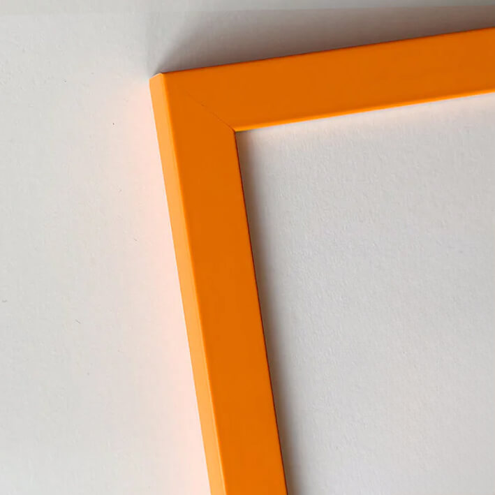 Orange matter Holzrahmen nach Maß - Schmal (15 mm)