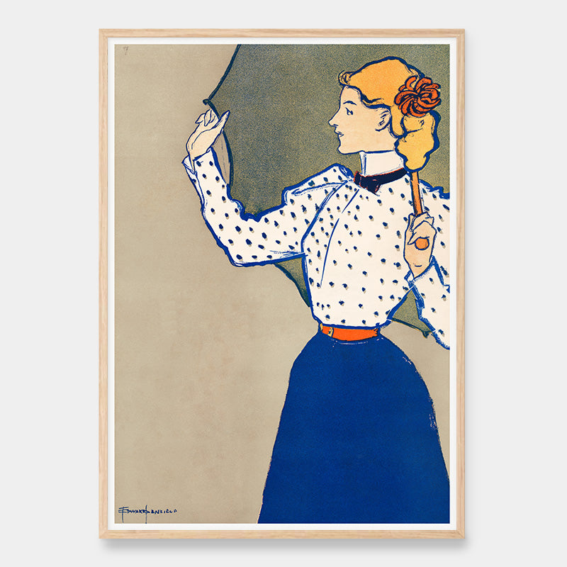Frau mit Regenschirm