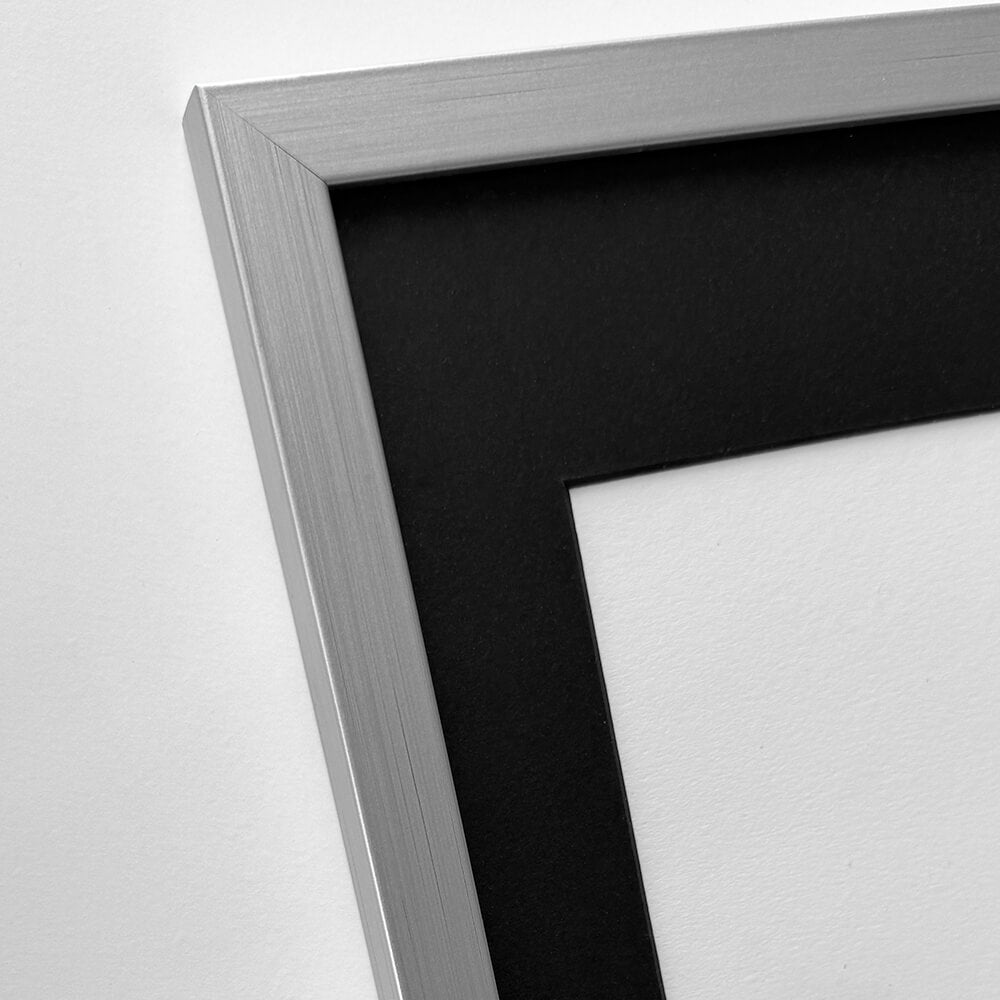 Silber Holzrahmen nach Maß - Schmal (15 mm)