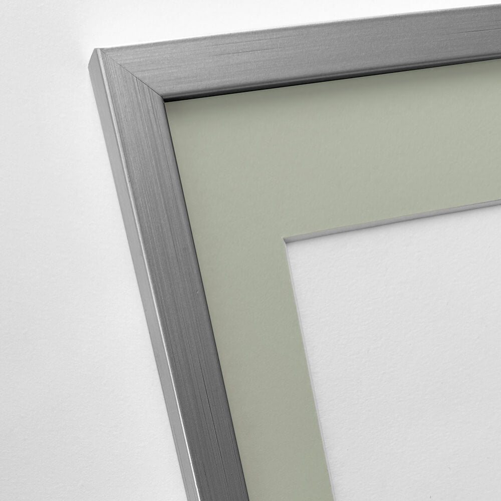Silberner Holzrahmen - Schmal (15 mm) - 50x70 cm