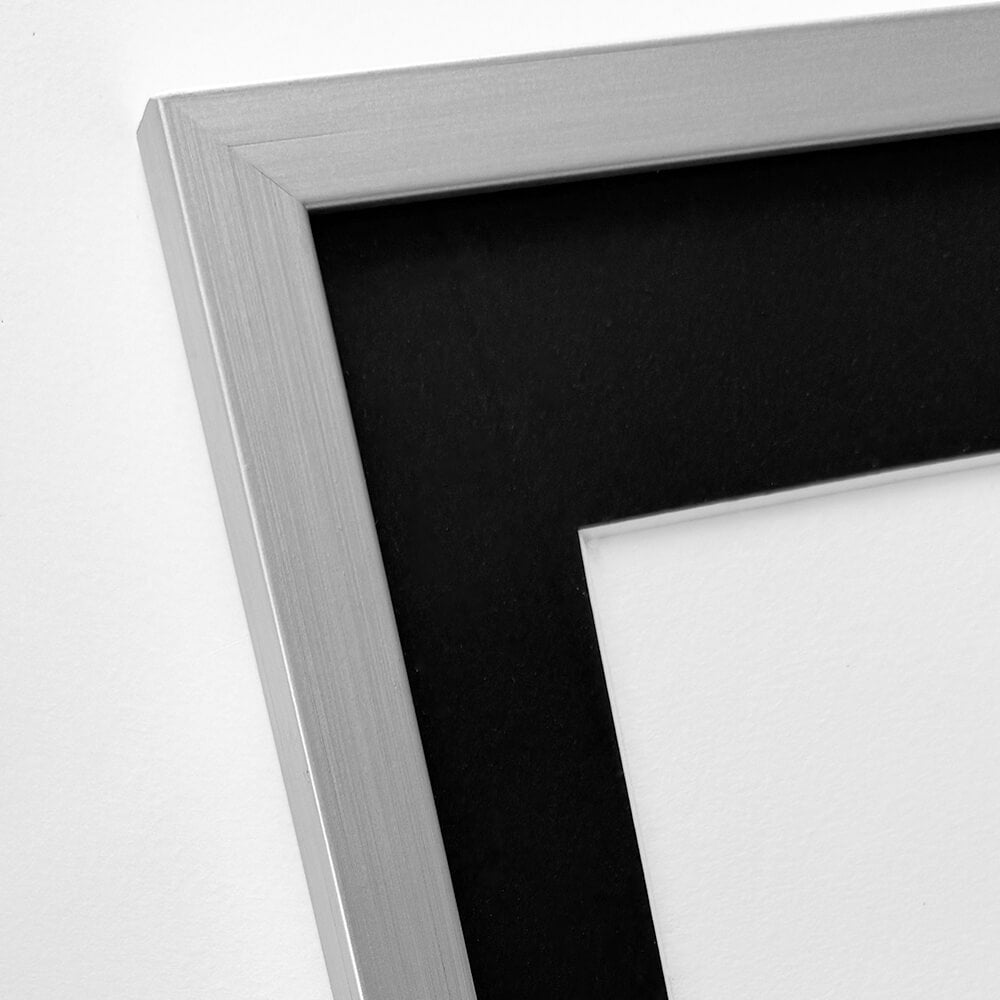 Silberner Holzrahmen - Breit (20 mm) - 60x80 cm