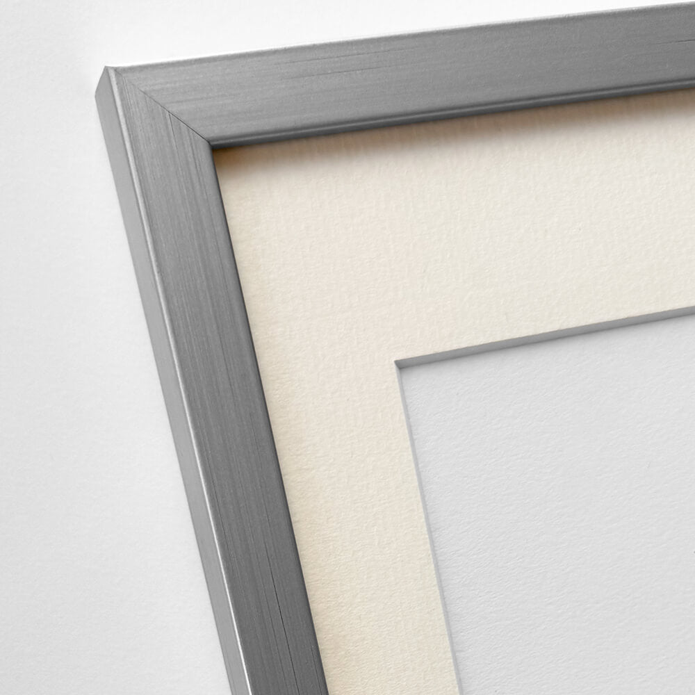 Silberner Holzrahmen - Breit (20 mm) - 60x80 cm