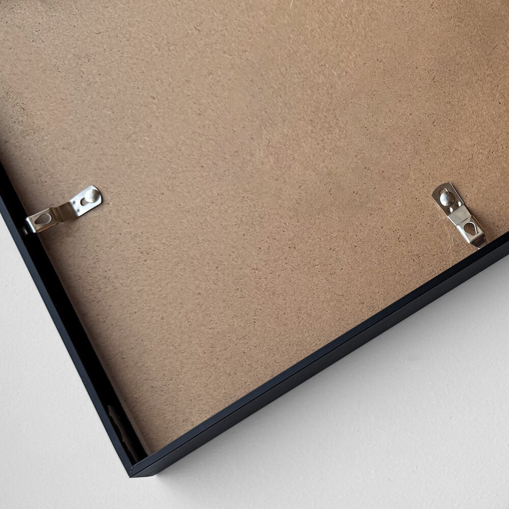 Sort aluramme - Smal (9 mm) - 30×30 cm-PlakatKunst