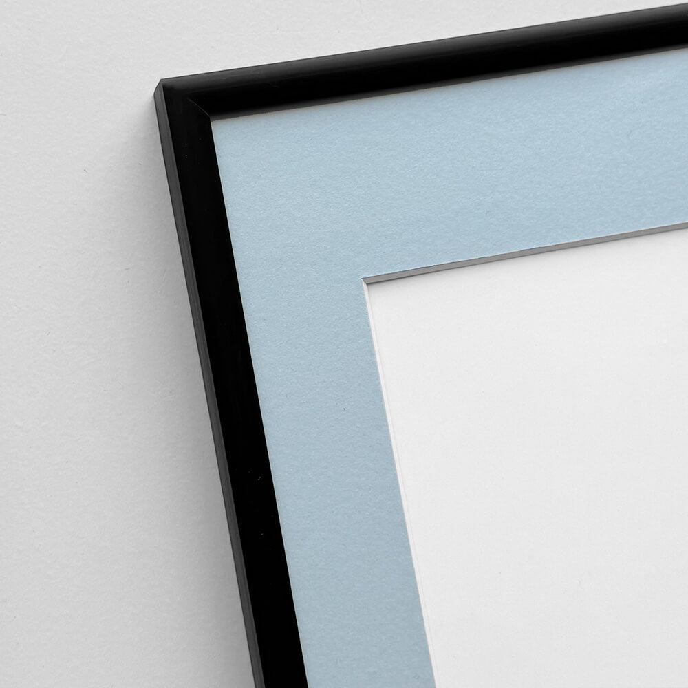 Schwarzer Premium Aluminiumrahmen nach Maß - Schmal (6 mm)