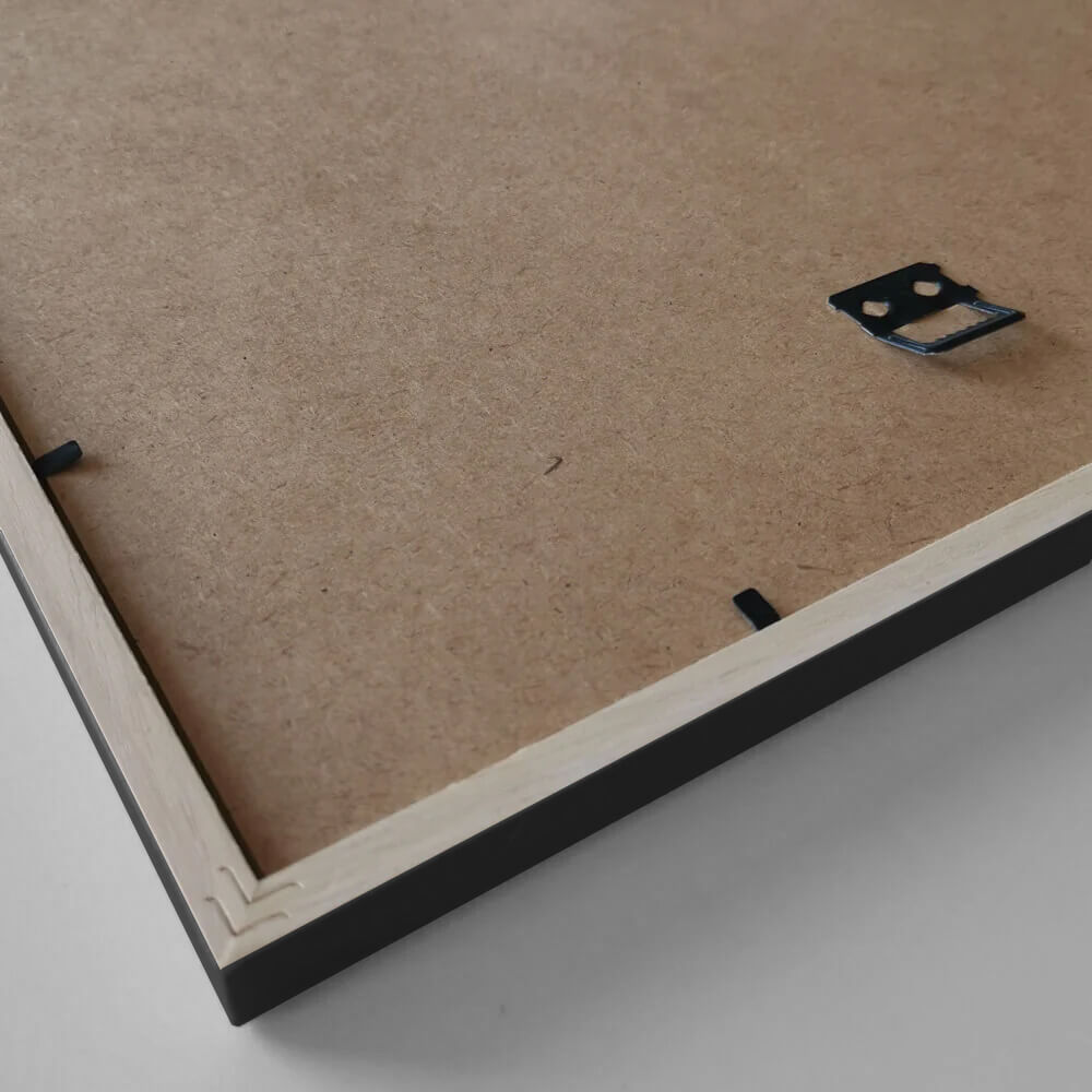Sort blank træramme - Smal (13 mm) - 50x70 cm-PlakatKunst