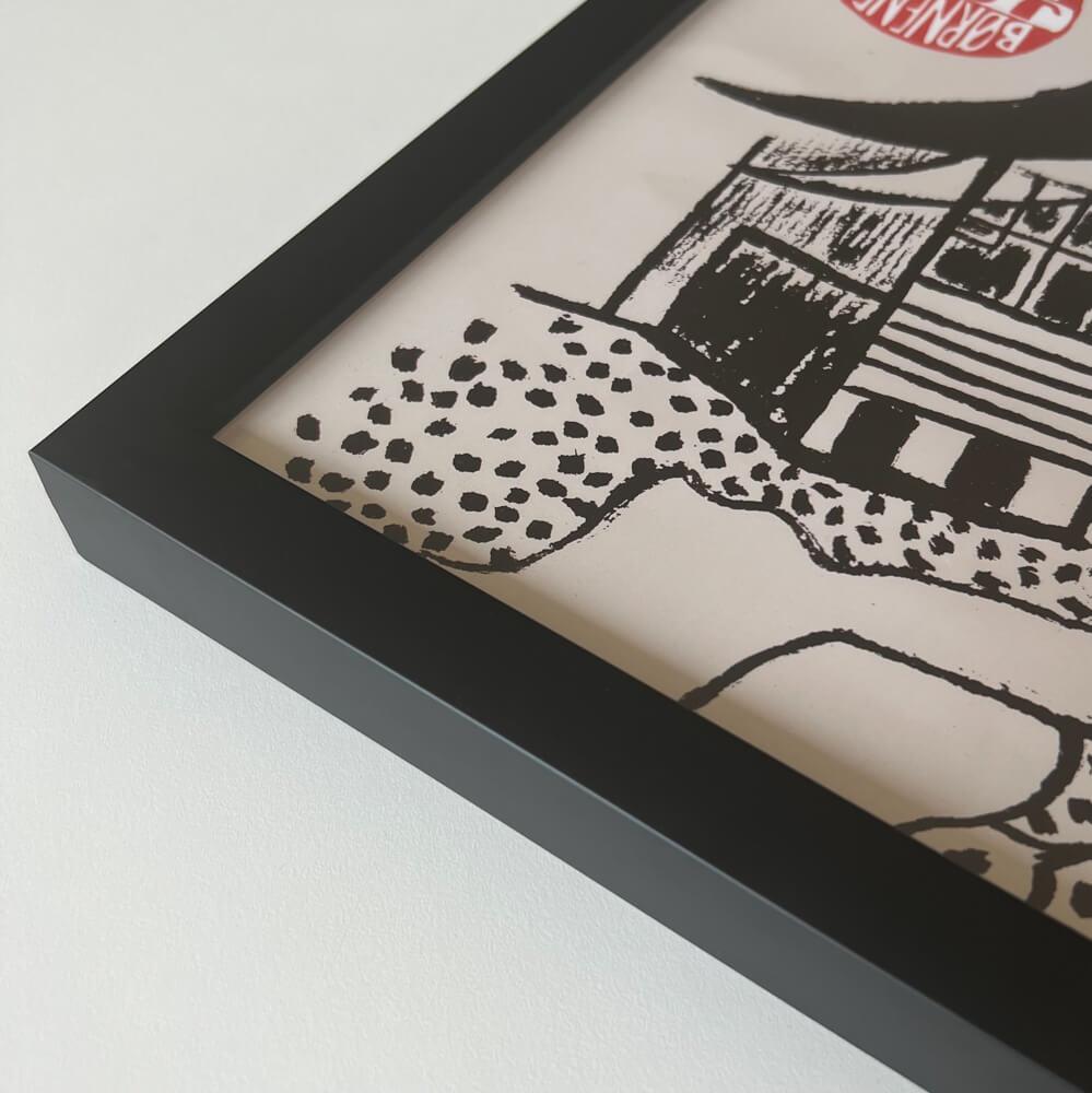 Sort træramme - Bred (20 mm) - 100x140 cm-PlakatKunst