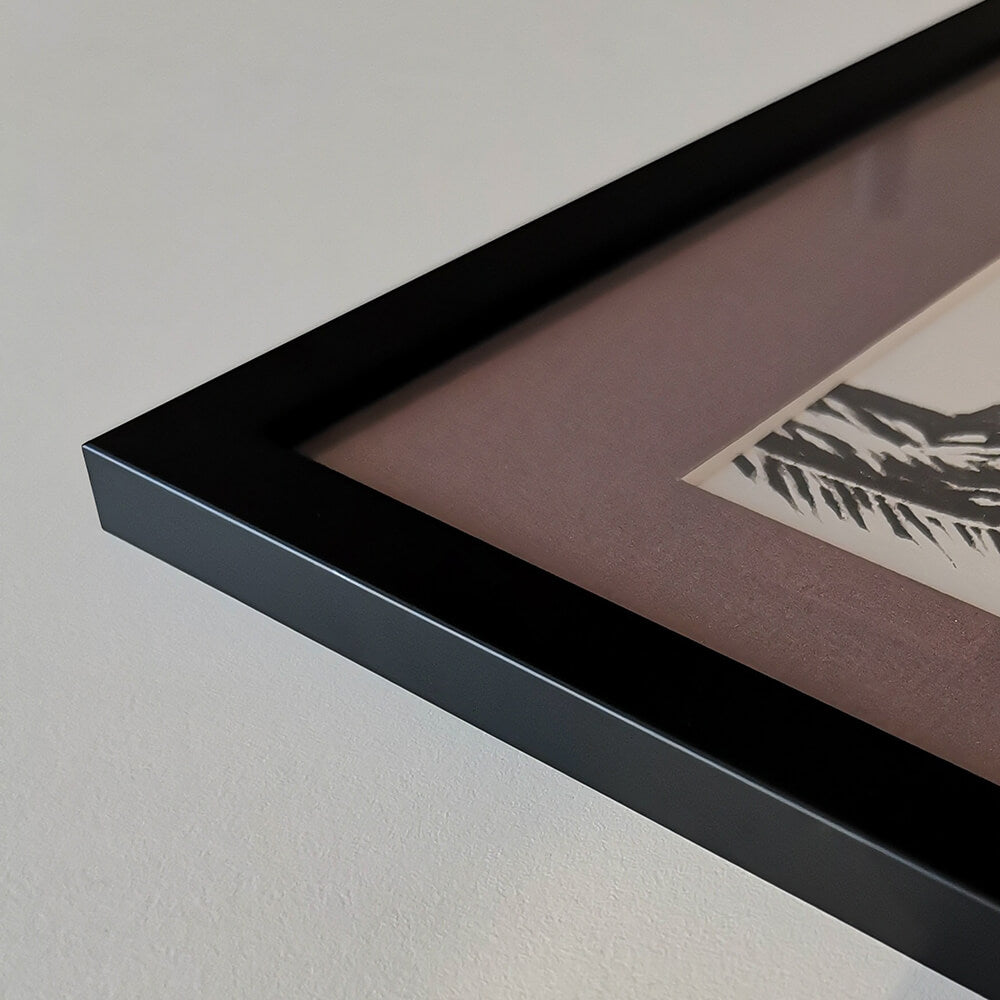Sort træramme - Smal (15 mm) - 50x50 cm-PlakatKunst