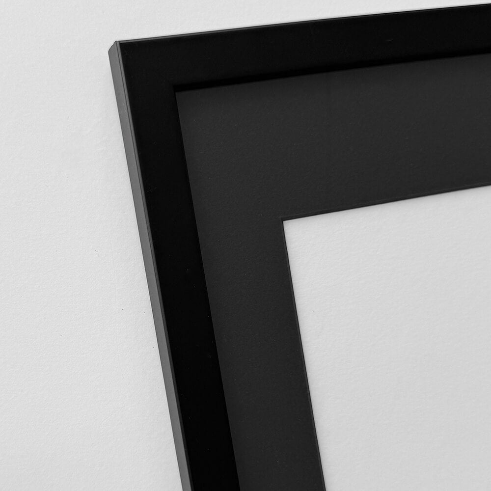 Schwarzer Holzrahmen - Schmal (15 mm) - 50×60 cm