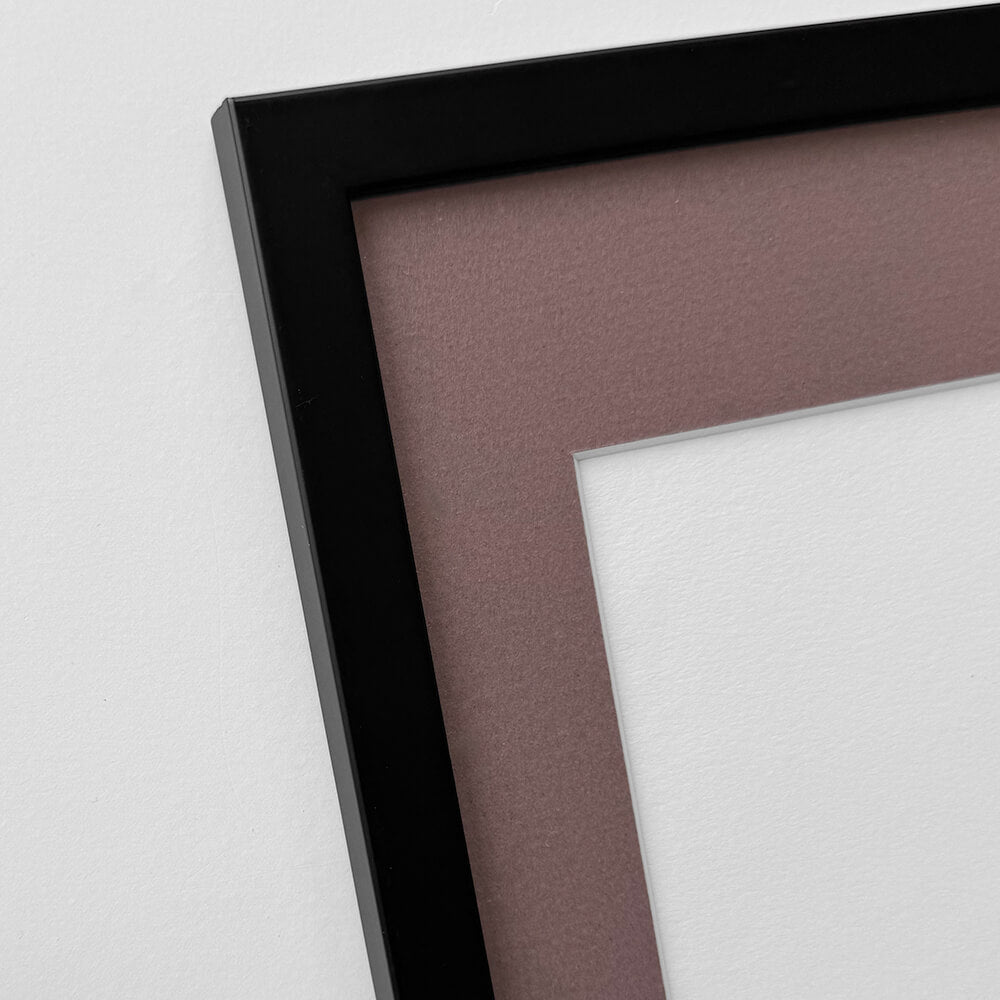 Schwarzer Holzrahmen - Schmal (15 mm) - 50×60 cm