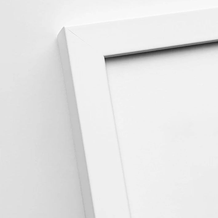 Weißer Holzrahmen nach Maß - Schmal (15 mm)