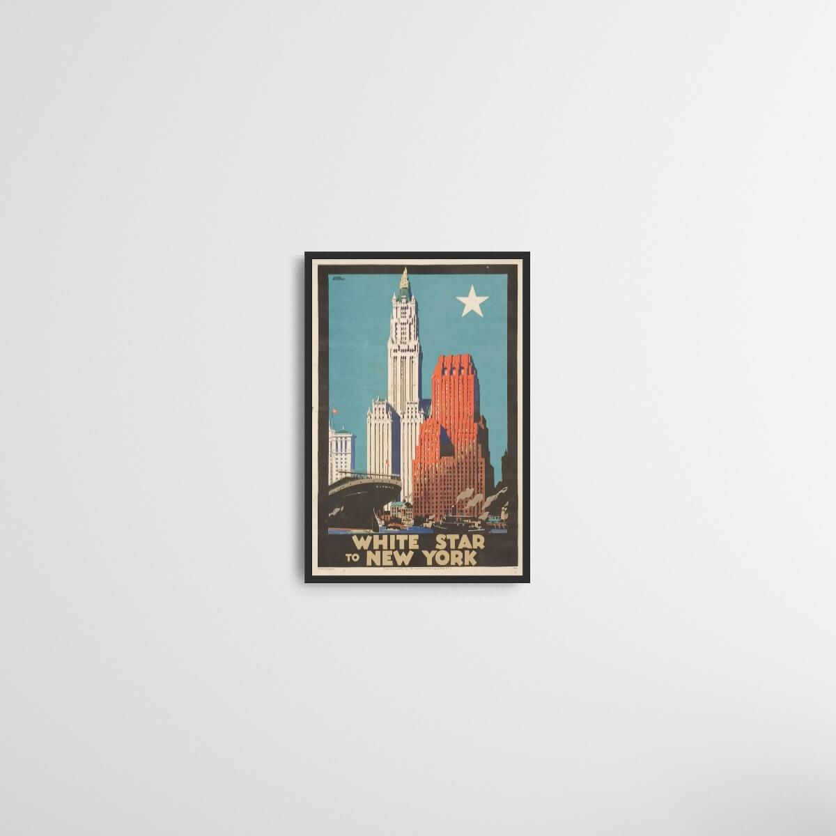 white-star-til-new-york-plakat